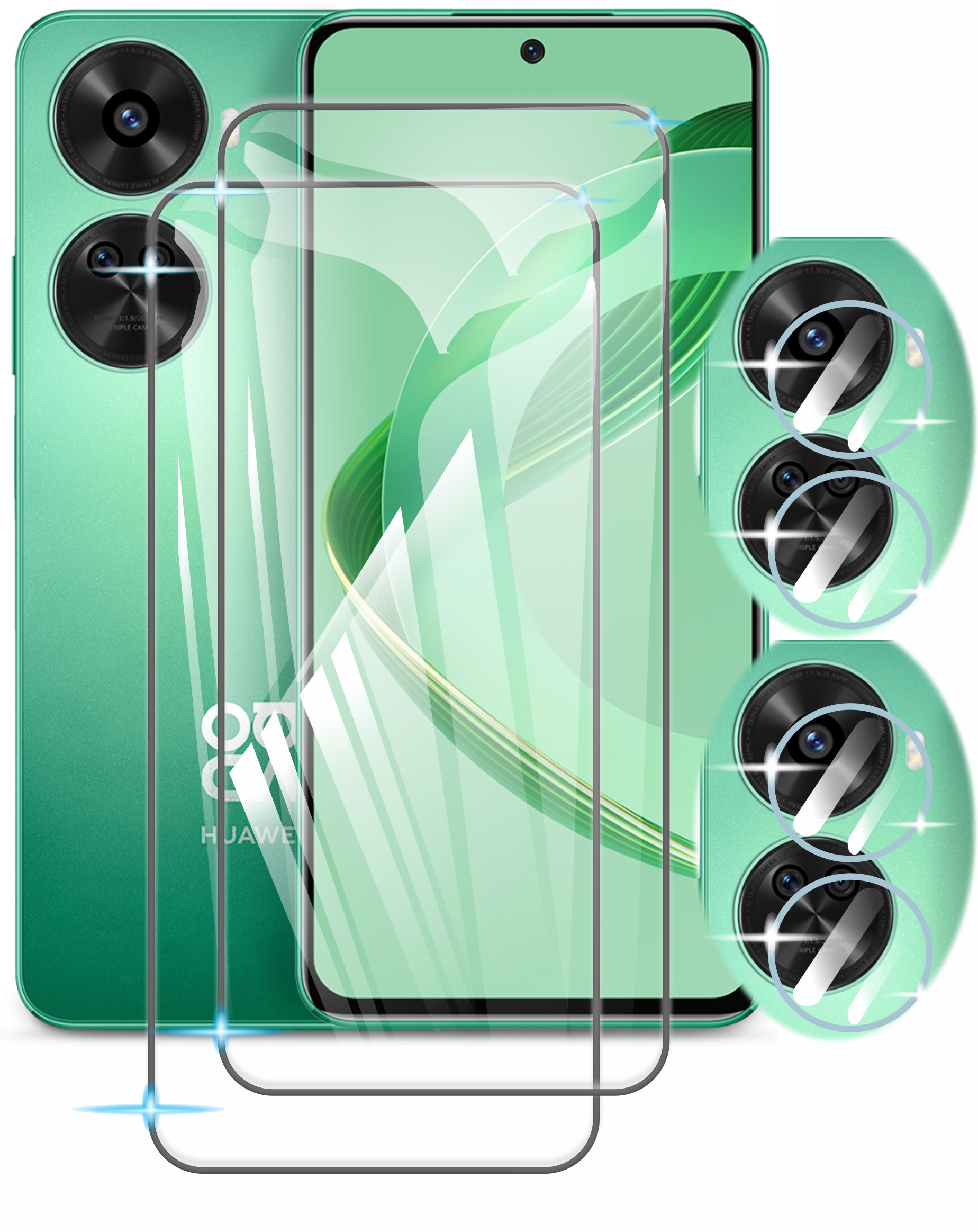 4 En 1 Cristal Templado Para Huawei Nova 12 Se + Micas Camaras