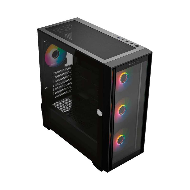 Gabinete Balam Rush Full Torre Carbon 9000/USB 3.0/2.0/USB C/4 Vent/Negro 