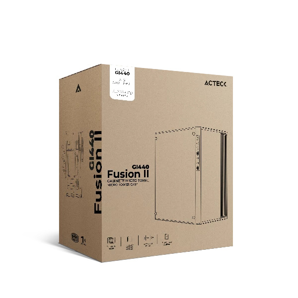 Gabinete Acteck Fusion II GI440 con Ventana, Micro Tower, micro-ATX/Mini-ITX