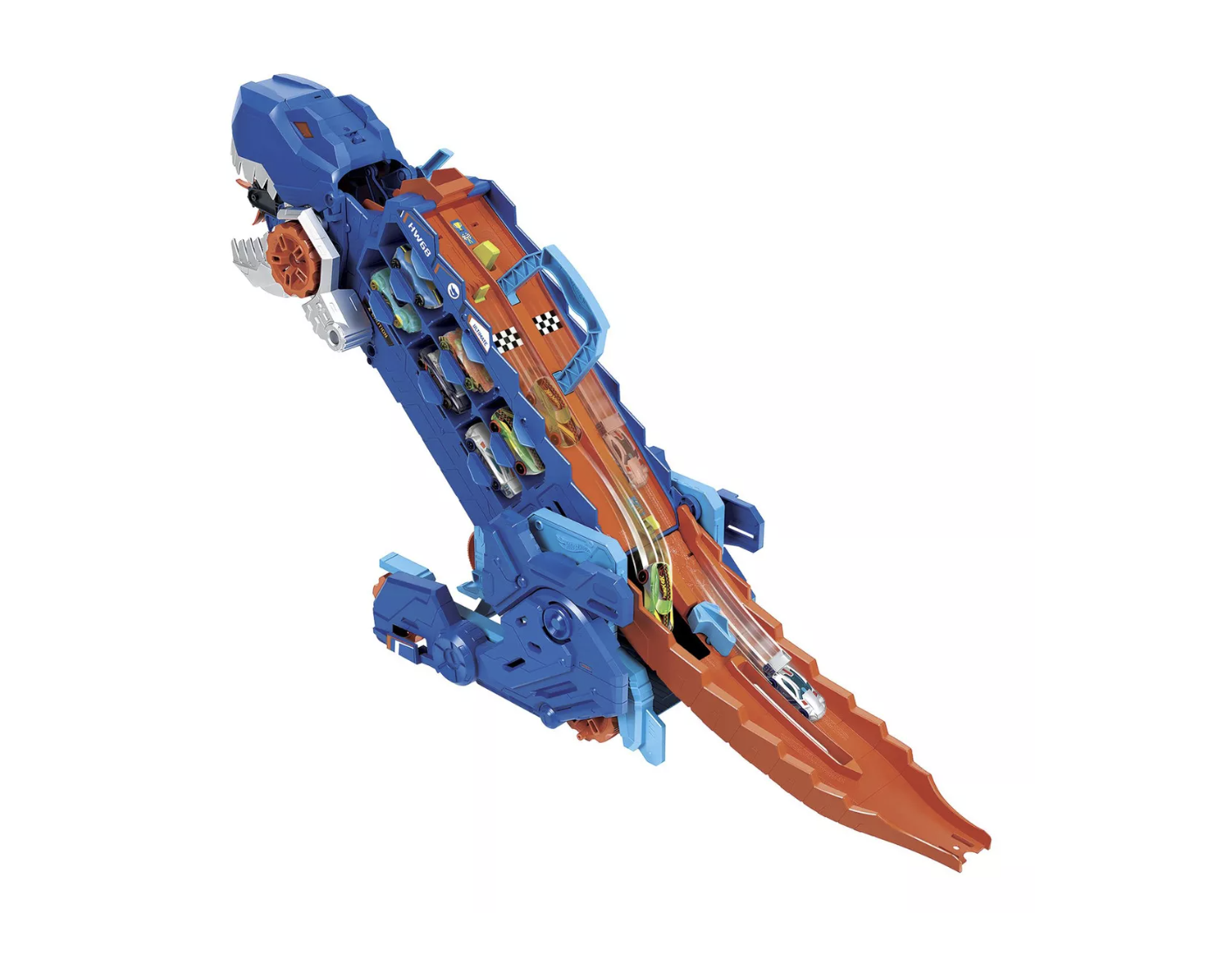 Hot Wheels City Pista de Juguete Súper Remolque de T-Rex Mattel