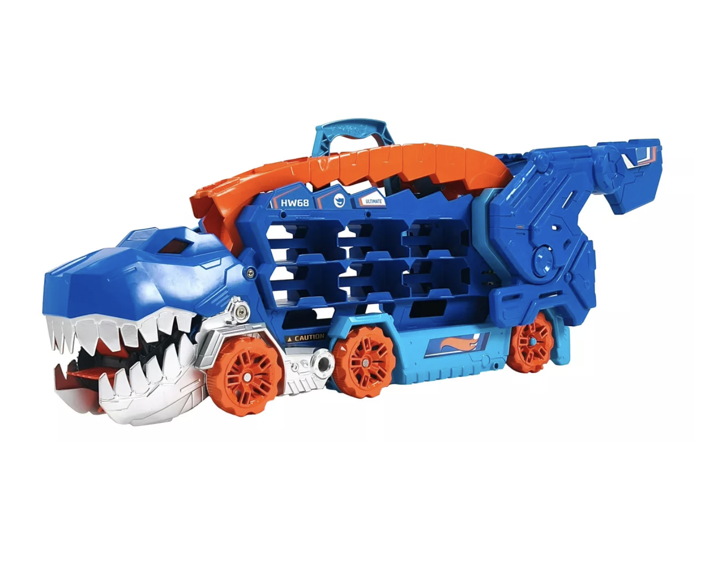 Hot Wheels City Pista de Juguete Súper Remolque de T-Rex Mattel