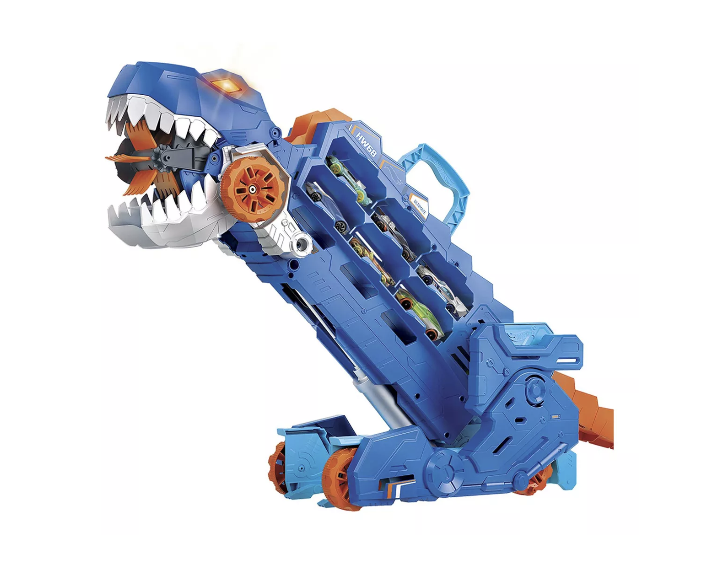 Hot Wheels City Pista de Juguete Súper Remolque de T-Rex Mattel