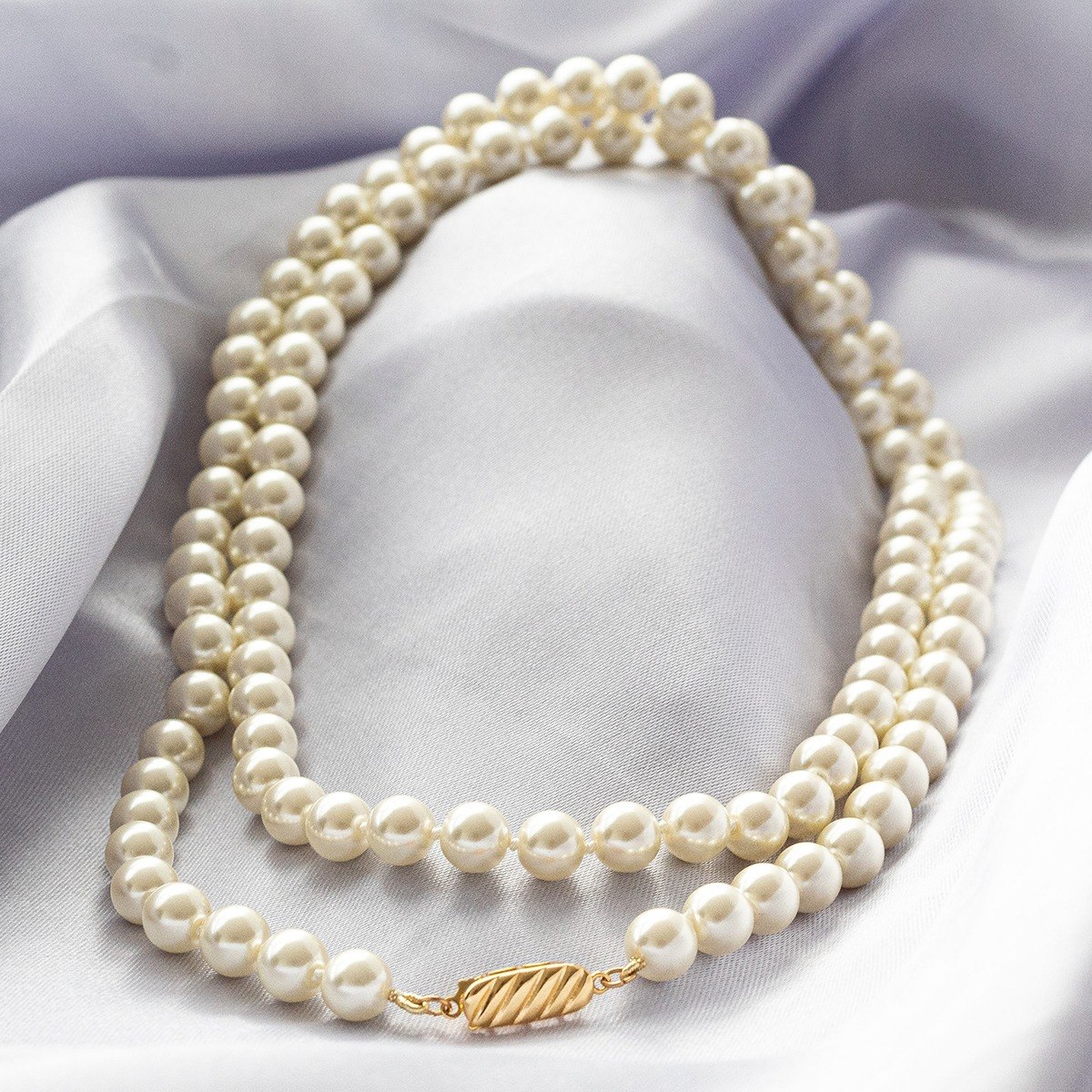 Collar Perlas de Mallorca 8mm 90cm Premium Ivory | Arette