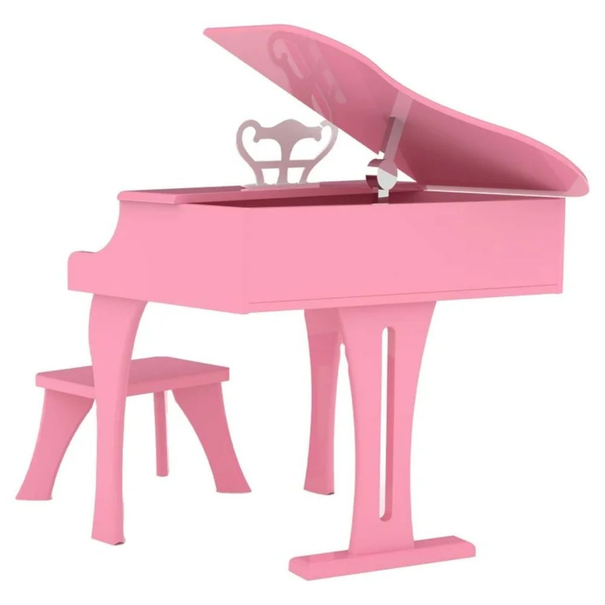 Piano de Madera Infantil J'adore + Banquito 3+ Material Resistente 