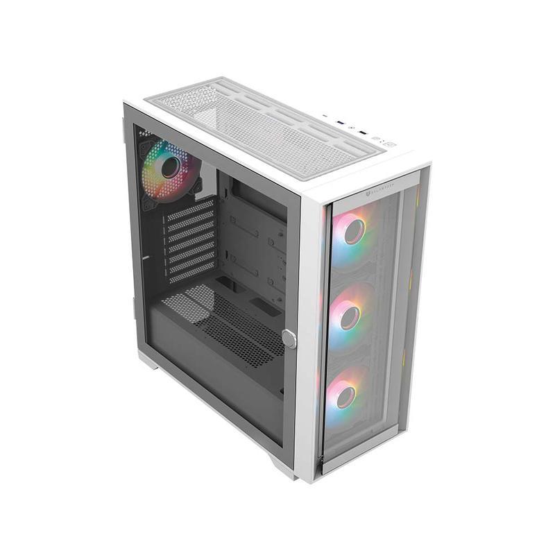 Gabinete Balam Rush Full Torre Carbon 9000/USB 3.0/2.0/USB C/4 Vent/Blanco (BR-938761)