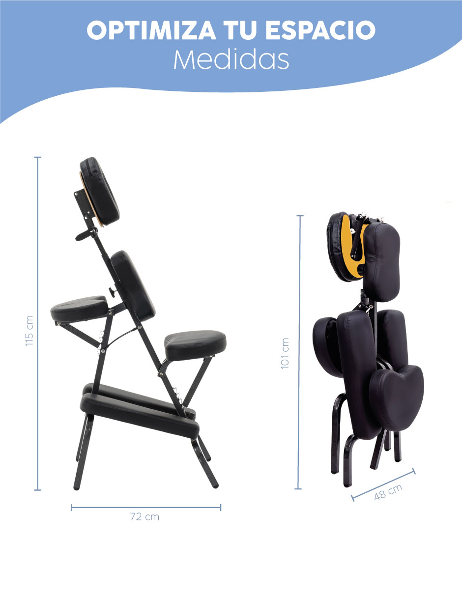 Cama De Masaje Shiatsu Color Negro Portatil