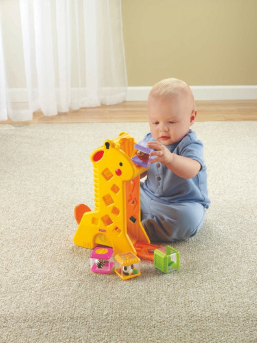Juguete Para Bebés  Peek-a-blocks Jirafa amarillo