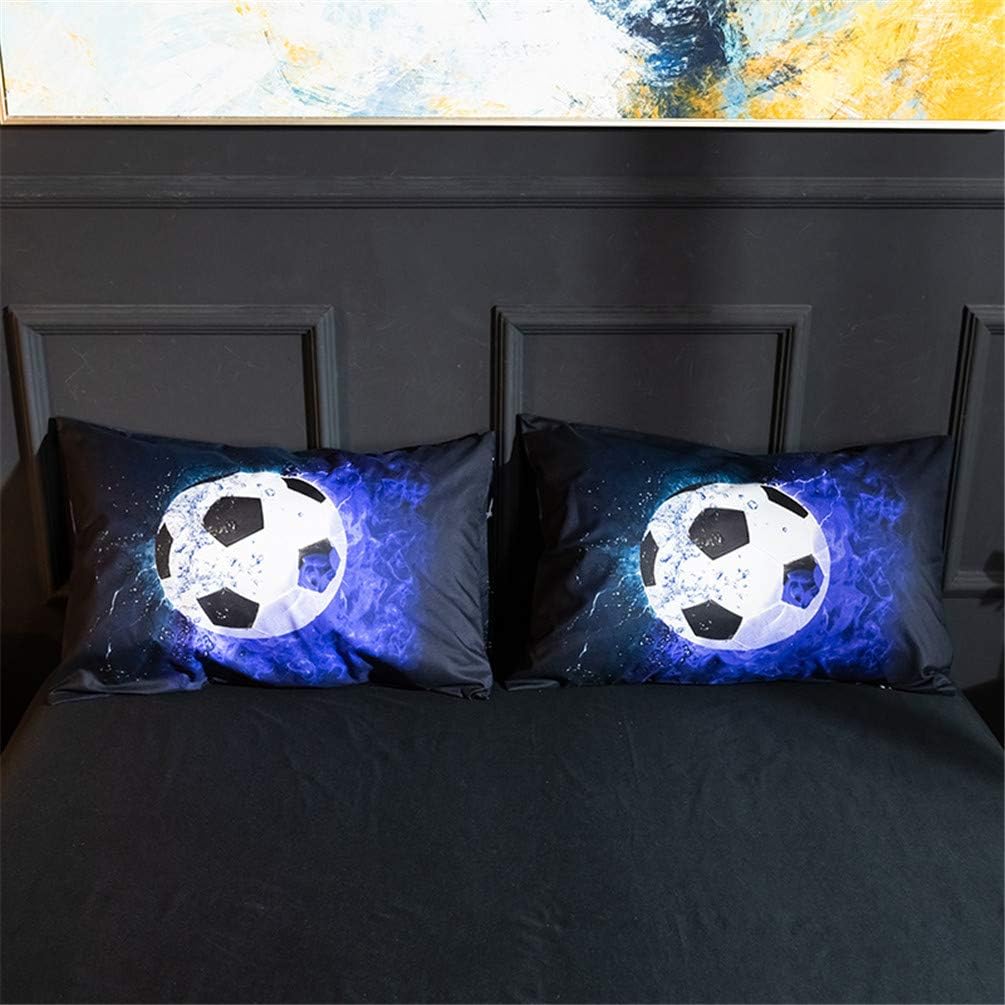 Juego de Funda de Edredón Futbol, Duvet 2 Piezas, Tamaño Individiual 172 x 228 cm