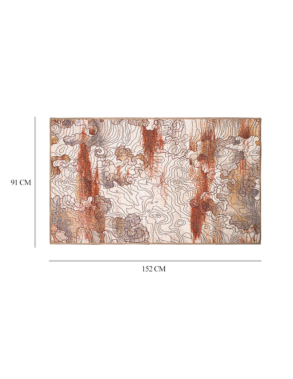Tapete Alfombra Decorativo Lavable Viena Abstracta Natural - Fine Art Tj