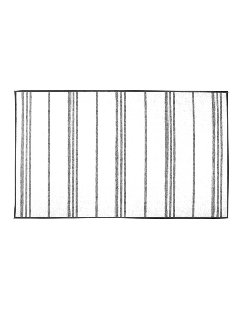 Tapete Alfombra Decorativo Lavable Rayas Gris - Fine Art Tj