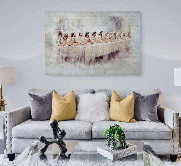 Cuadros Última Cena Lienzo Canvas Estilo Oleo Arte Religioso
