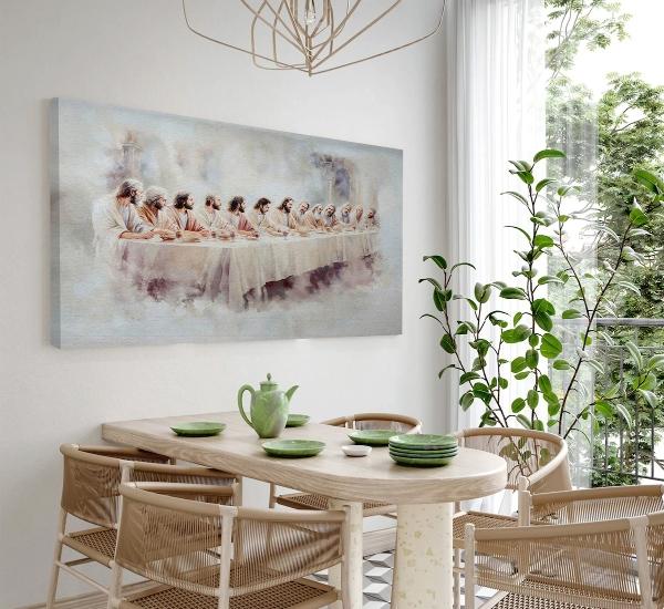 Cuadros Última Cena Lienzo Canvas Estilo Oleo Arte Religioso