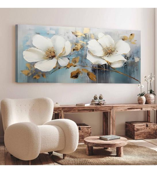 Cuadros Flores Elegantes Para Sala Canvas Listo Para Colgar