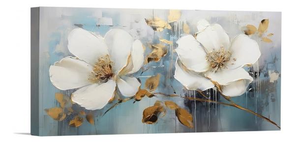 Cuadros Flores Elegantes Para Sala Canvas Listo Para Colgar