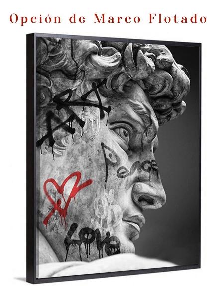 Cuadro Estatua Ángel Dioses Griegos Graffiti Canvas 90x60 Cm