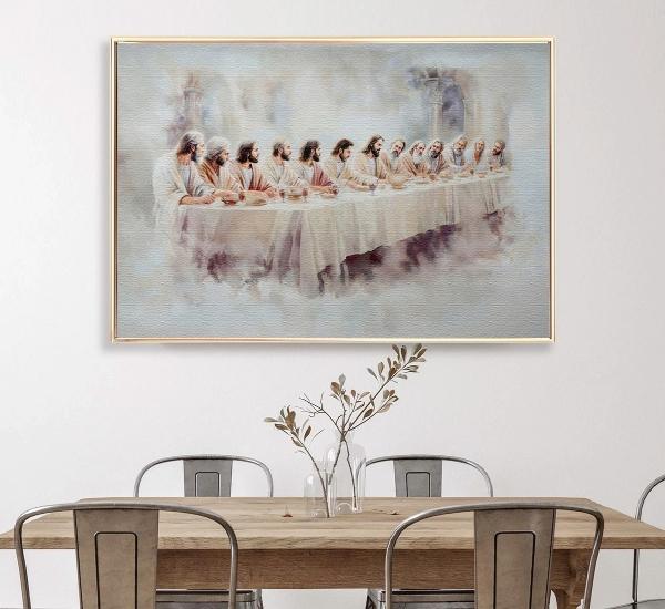 Cuadros Última Cena Lienzo Canvas Estilo Oleo Arte Religioso