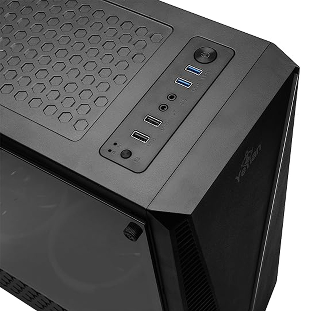 Gabinete Yeyian Crescent Master ATX, Cristal Templado, sin Fuente, Negro