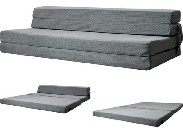 Sofa Cama Futon Sillon Plegable Foam 3 En 1 Matrimonial