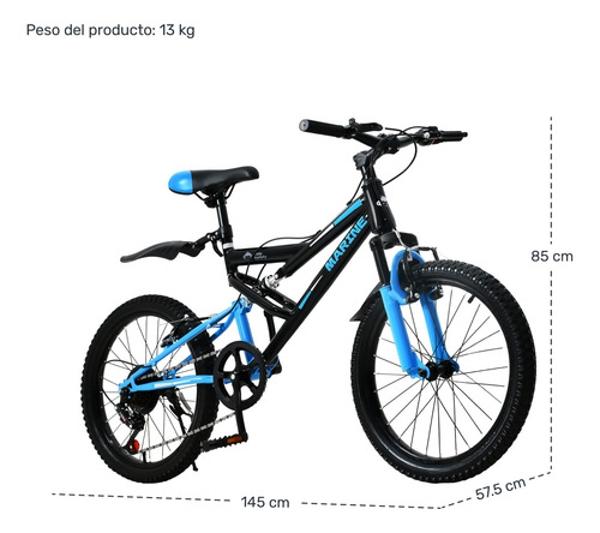 Bicicleta Montaña Infantil 7 Vel Niños R20 Amortiguador