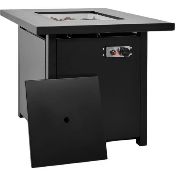 Hoguera Fogata Mesa Calentador Gas Propano 71x71 C/ Cristal.