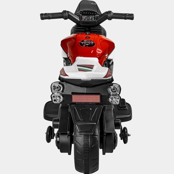 Moto Montable Eléctrica Roja Con Luz Y Claxon