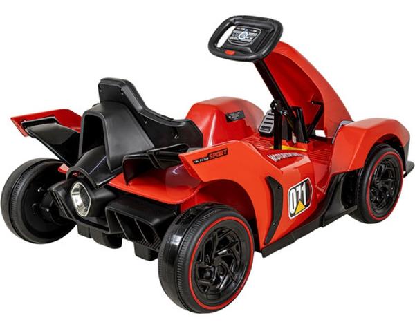 Moto Montable Eléctrica Roja Con Luz Y Claxon