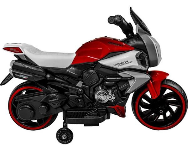 Moto Montable Eléctrica Roja Con Luz Y Claxon