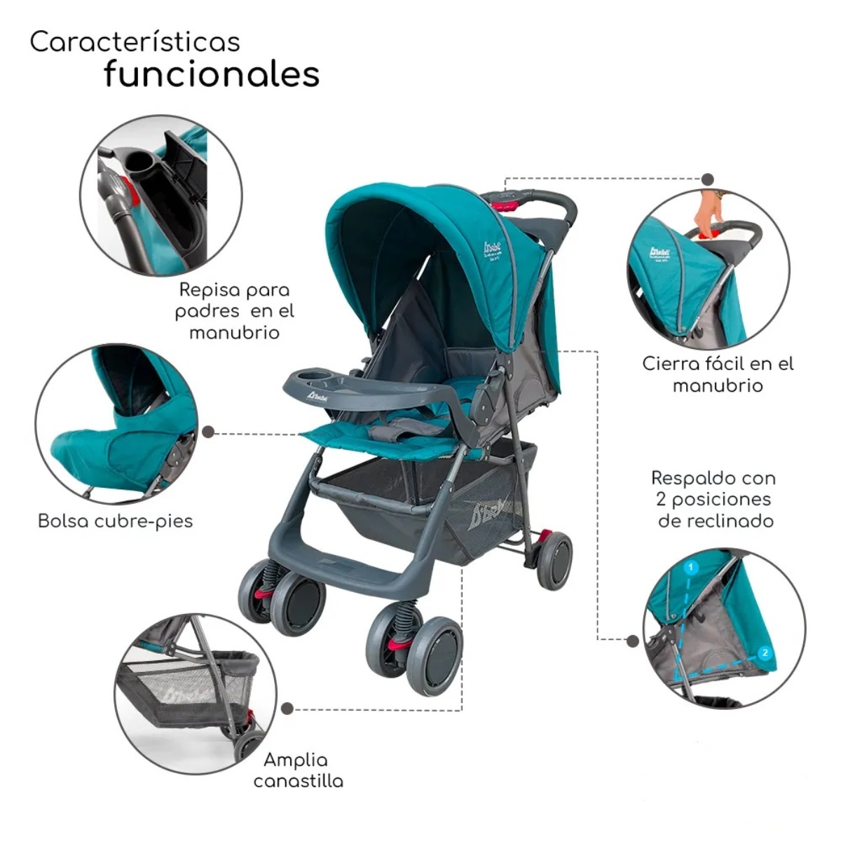 Carriola D'Bebe Citi Azul/Jade ENDY8