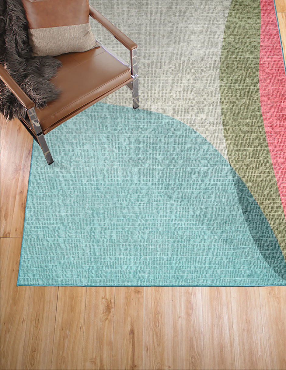 Tapete Alfombra Decorativo Lavable Cove Verde - Fine Art Tj