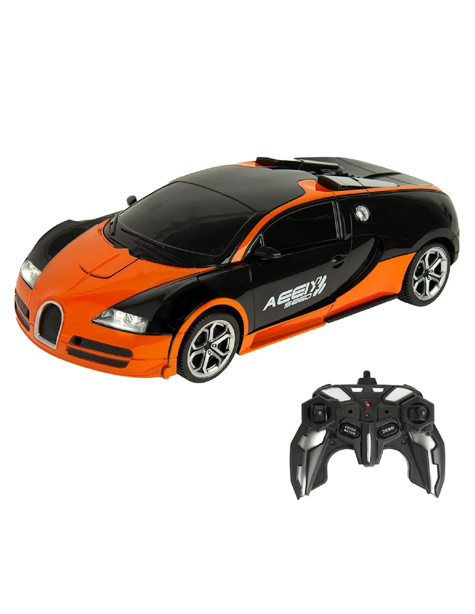 Carro Transformer Radio Control Robot Car Color Negro Con Naranja Chico