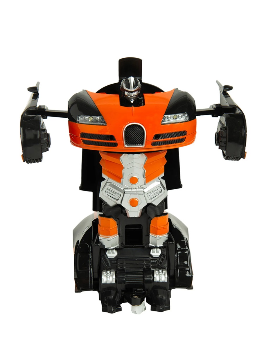 Carro Transformer Radio Control Robot Car Color Negro Con Naranja Chico