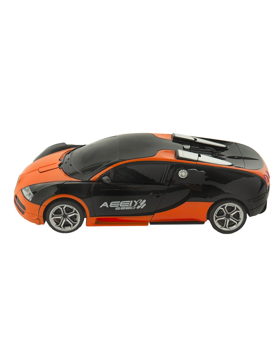 Carro Transformer Radio Control Robot Car Color Negro Con Naranja Chico