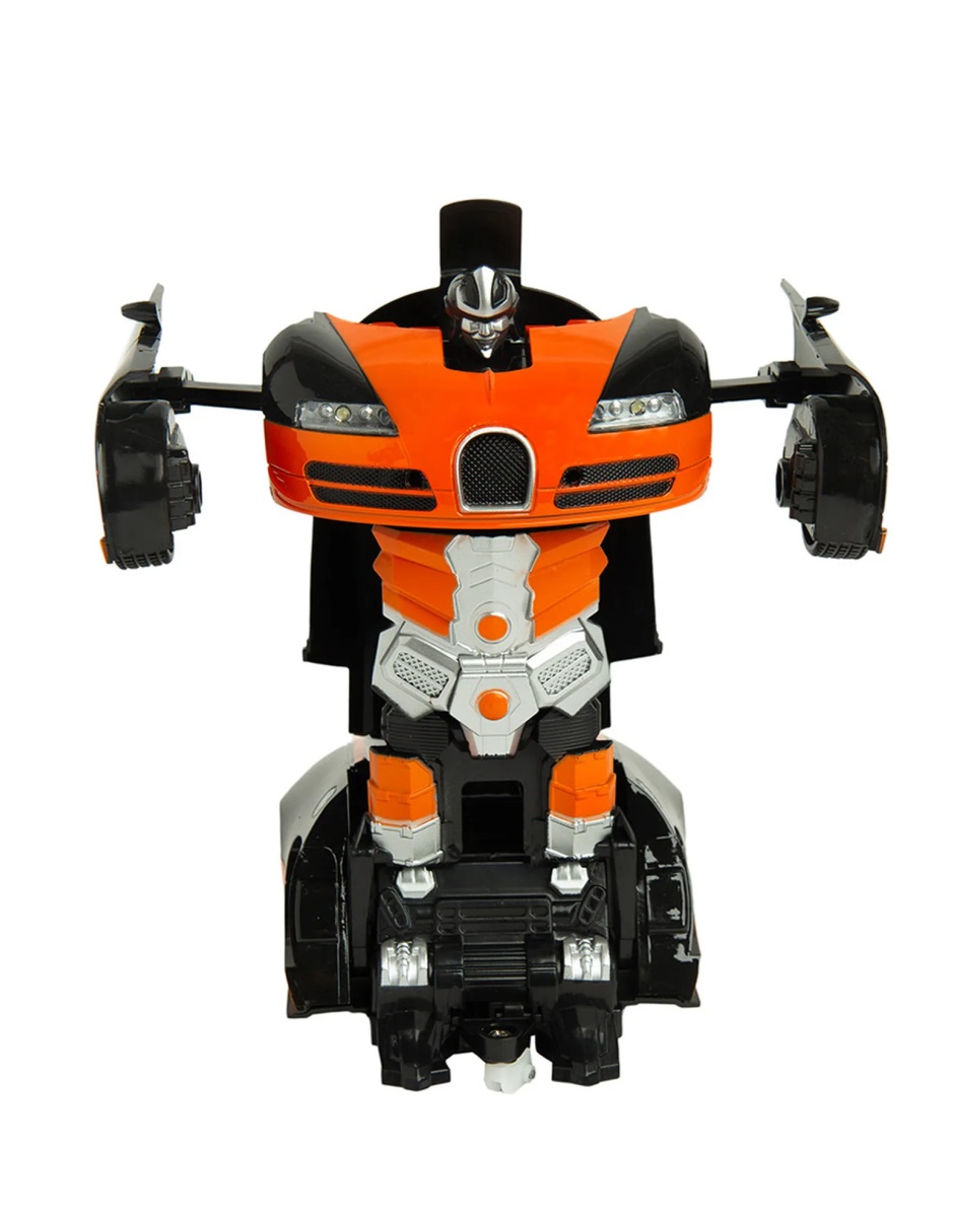 Carro Transformer Radio Control Robot Car Color Negro Con Naranja Chico