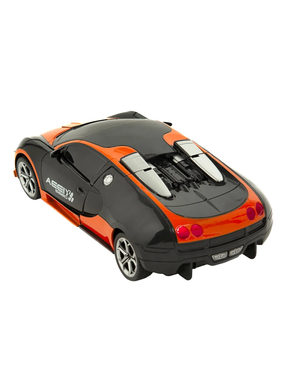 Carro Transformer Radio Control Robot Car Color Negro Con Naranja Chico