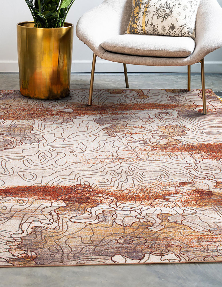Tapete Alfombra Decorativo Lavable Viena Abstracta Natural - Fine Art Tj