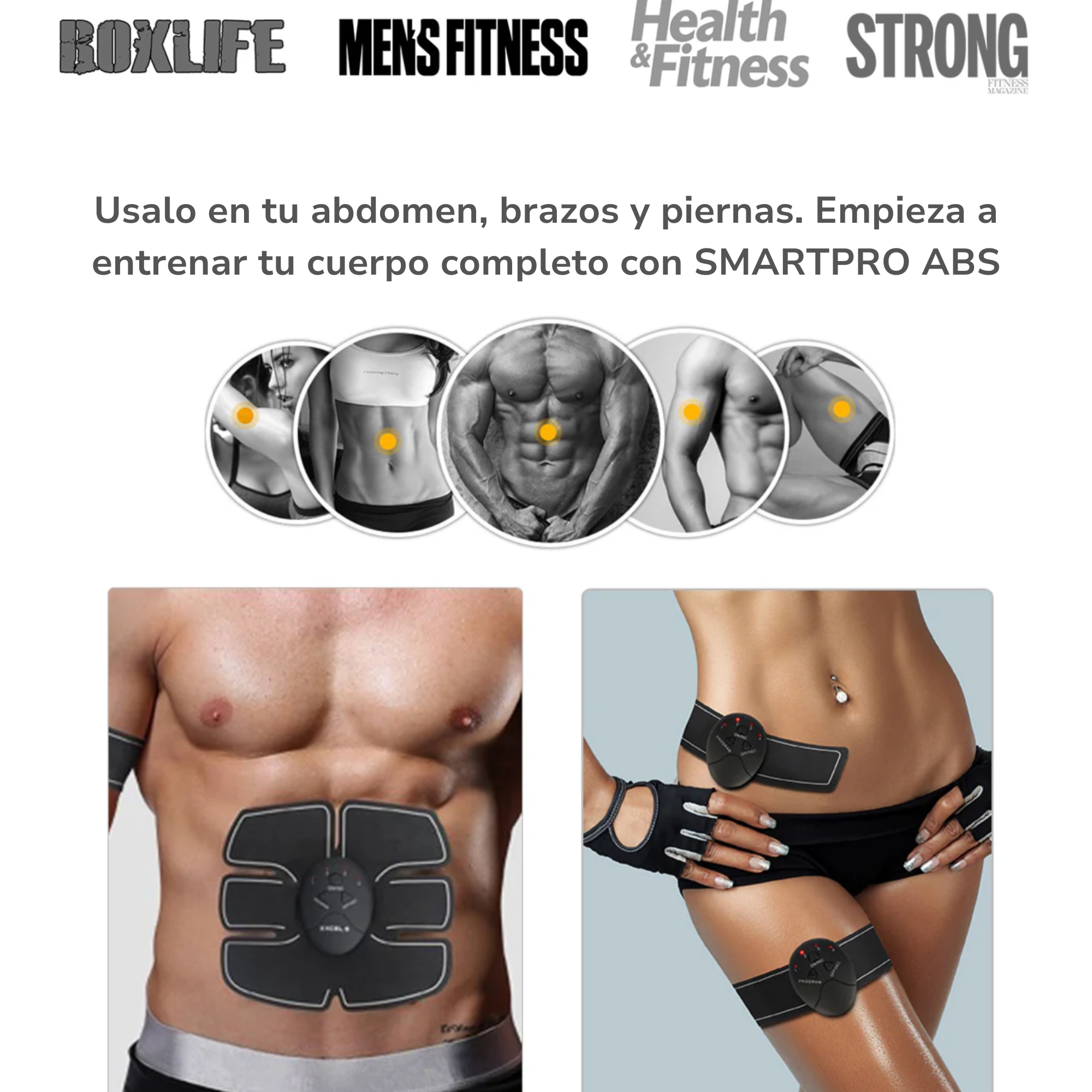 Electroestimulador Muscular Para Quemar Grasa De Abdomen Reafirmar Abdomen brazos y piernas