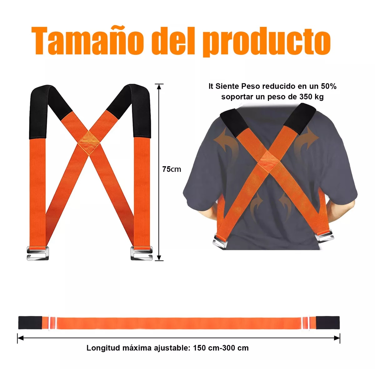 Correas Móviles Correas Para Levantar Mover Muebles Naranja