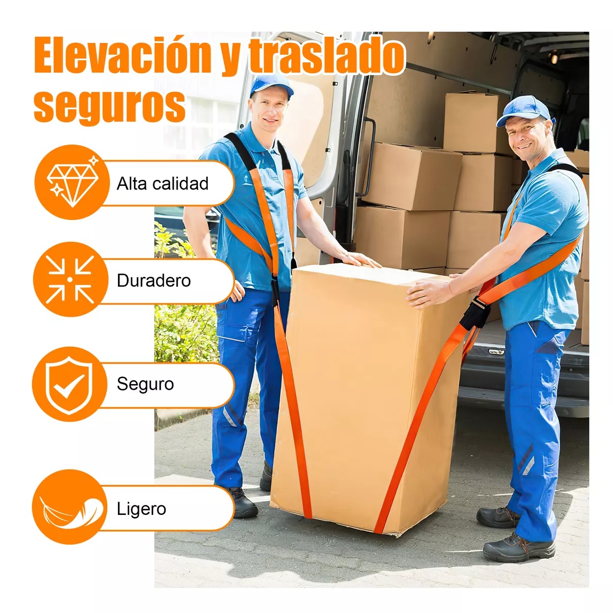 Correas Móviles Correas Para Levantar Mover Muebles Naranja
