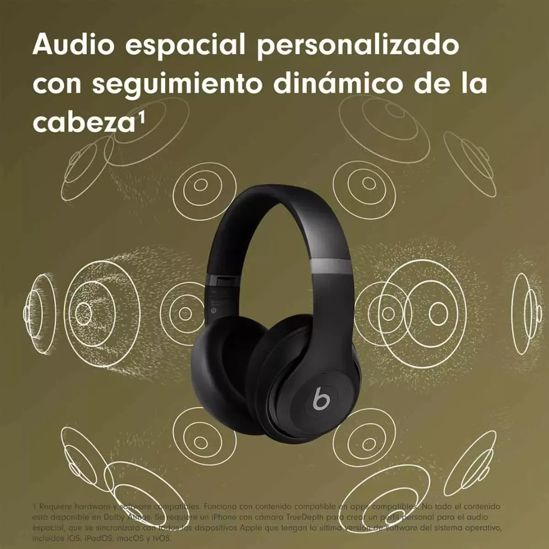 "Audífonos Bluetooth Tipo Beats Studio Pro - Inalámbricos con Cancelación de Ruido, Audio Espacial de Alta Calidad, USB-C, Compatibles con Apple y Android, Diseño Moderno - Negro"