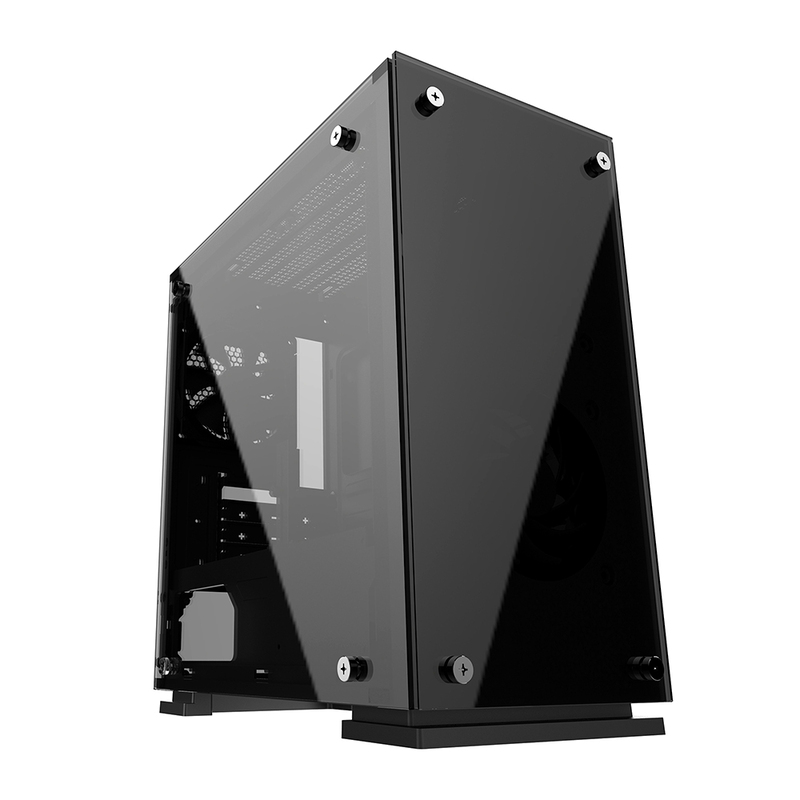 Gabinete  Game Factor Micro ATX, 3 Vent 120MM RGB, Cristal S/FTE CSG550
