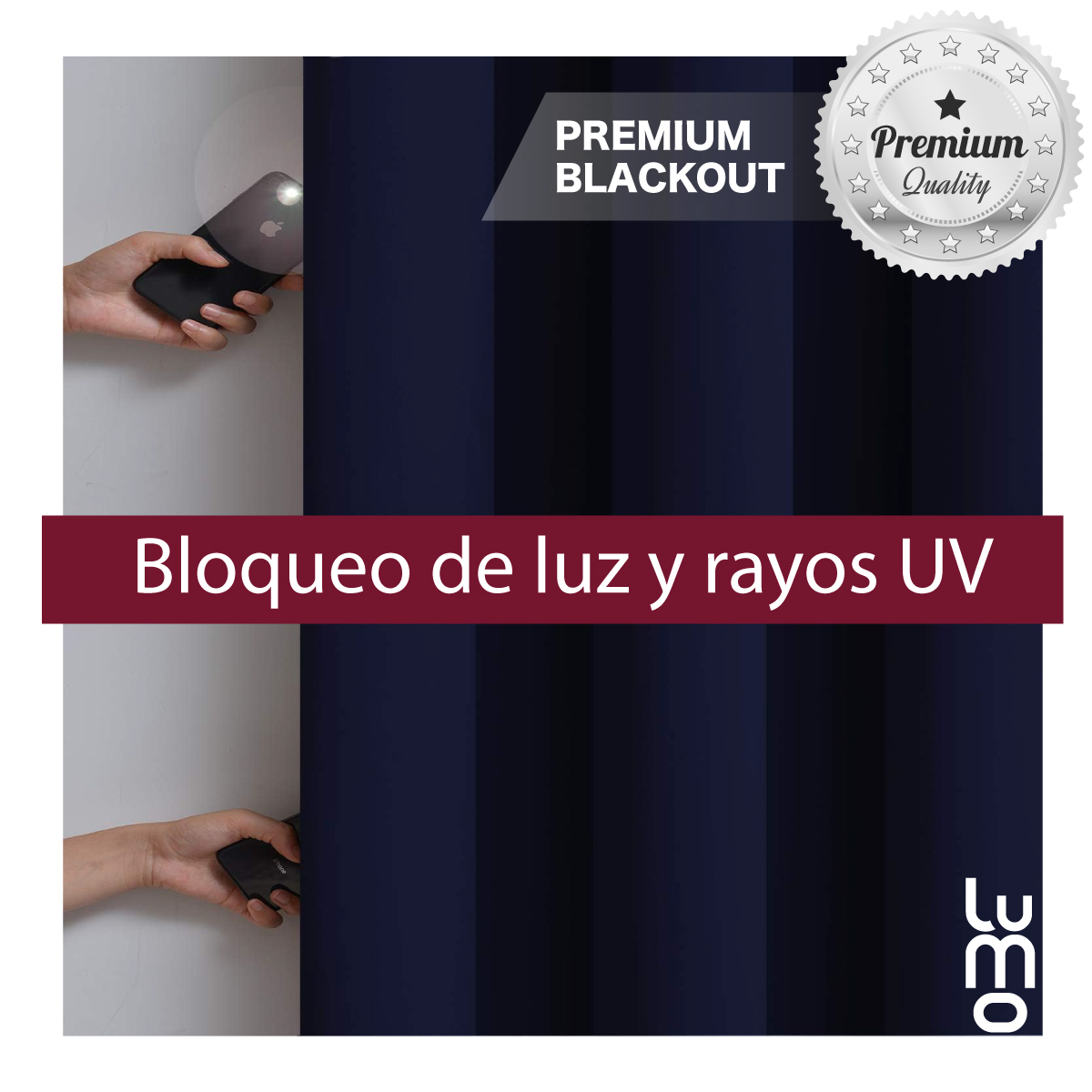 Set 2 Cortina Elegante Blackout para Ventana .