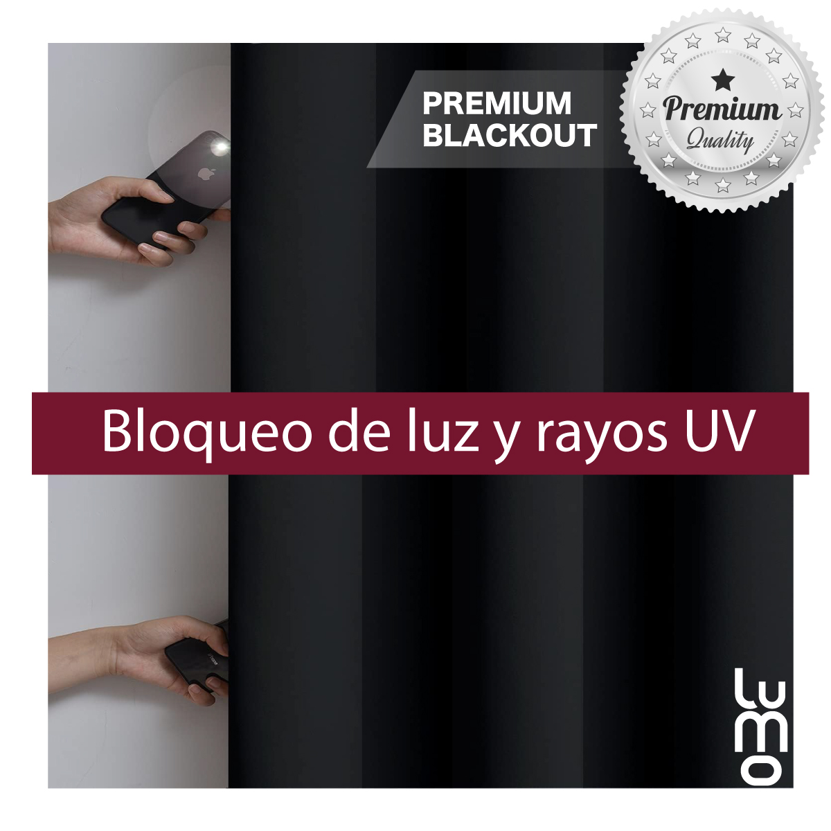 Set 2 Cortina Elegante Blackout para Ventana.