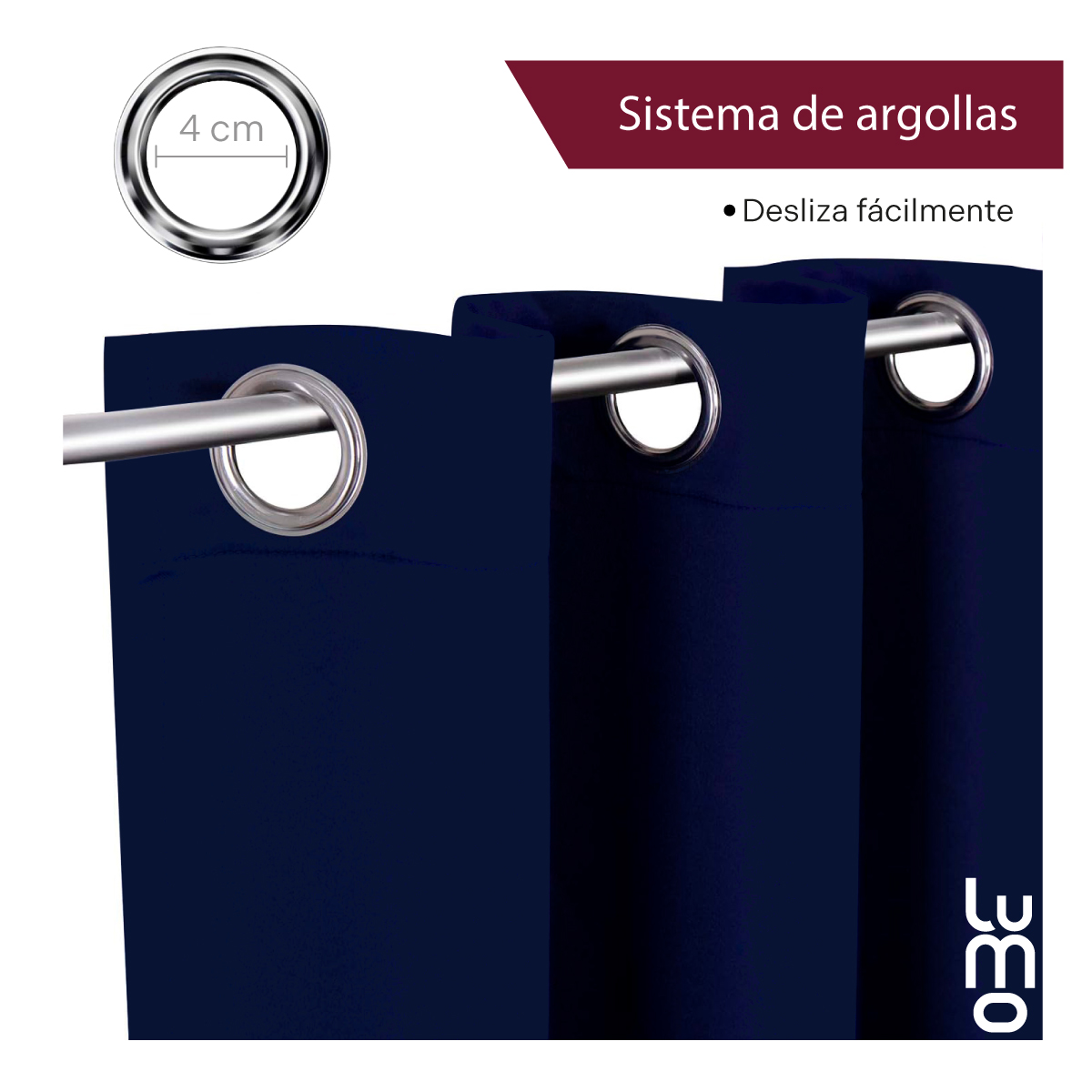 Set 2 Cortina Elegante Blackout para Ventana .