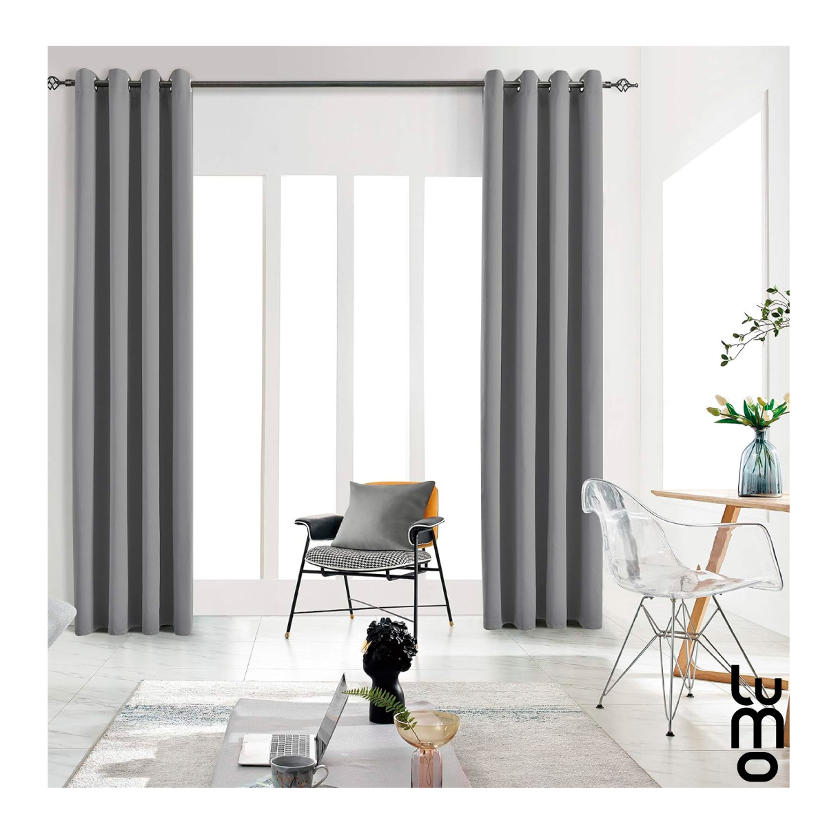 Set 2 Cortina Elegante Blackout para Ventana.