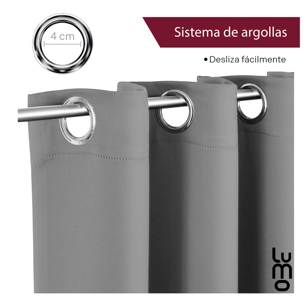 Set 2 Cortina Elegante Blackout para Ventana.