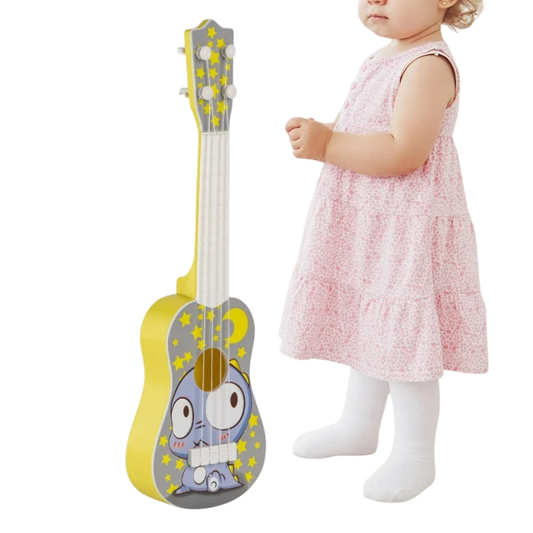 Mini guitarra para niños de 4 cuerdas, mini juguetes