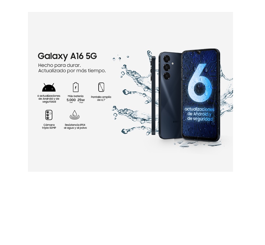 Samsung Galaxy A16 5G 128Gb 4Ram Dual Sim, Color Blue Black Nuevo Liberado