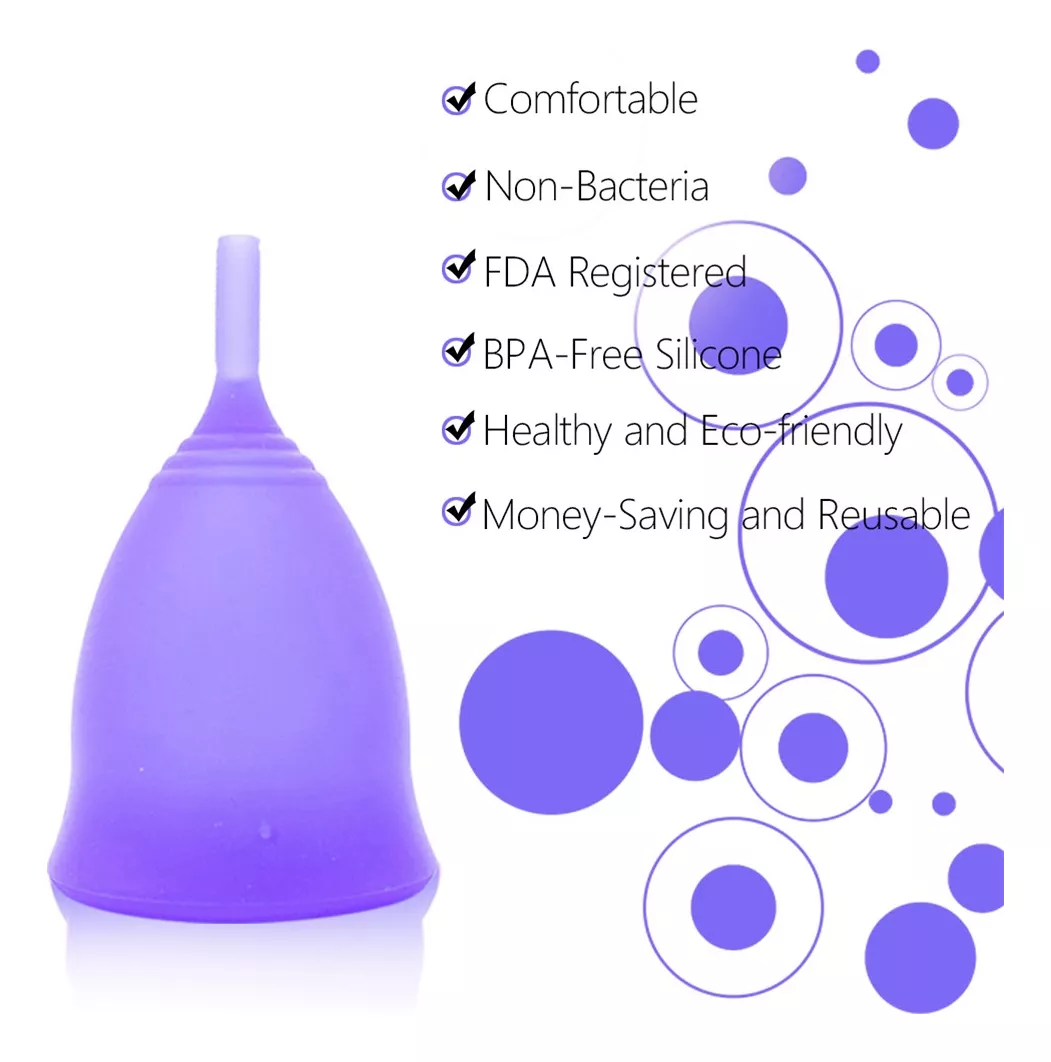 Copa Menstrual Certificada, 2 Copas + Vaso Esterilizador Chica + Grande