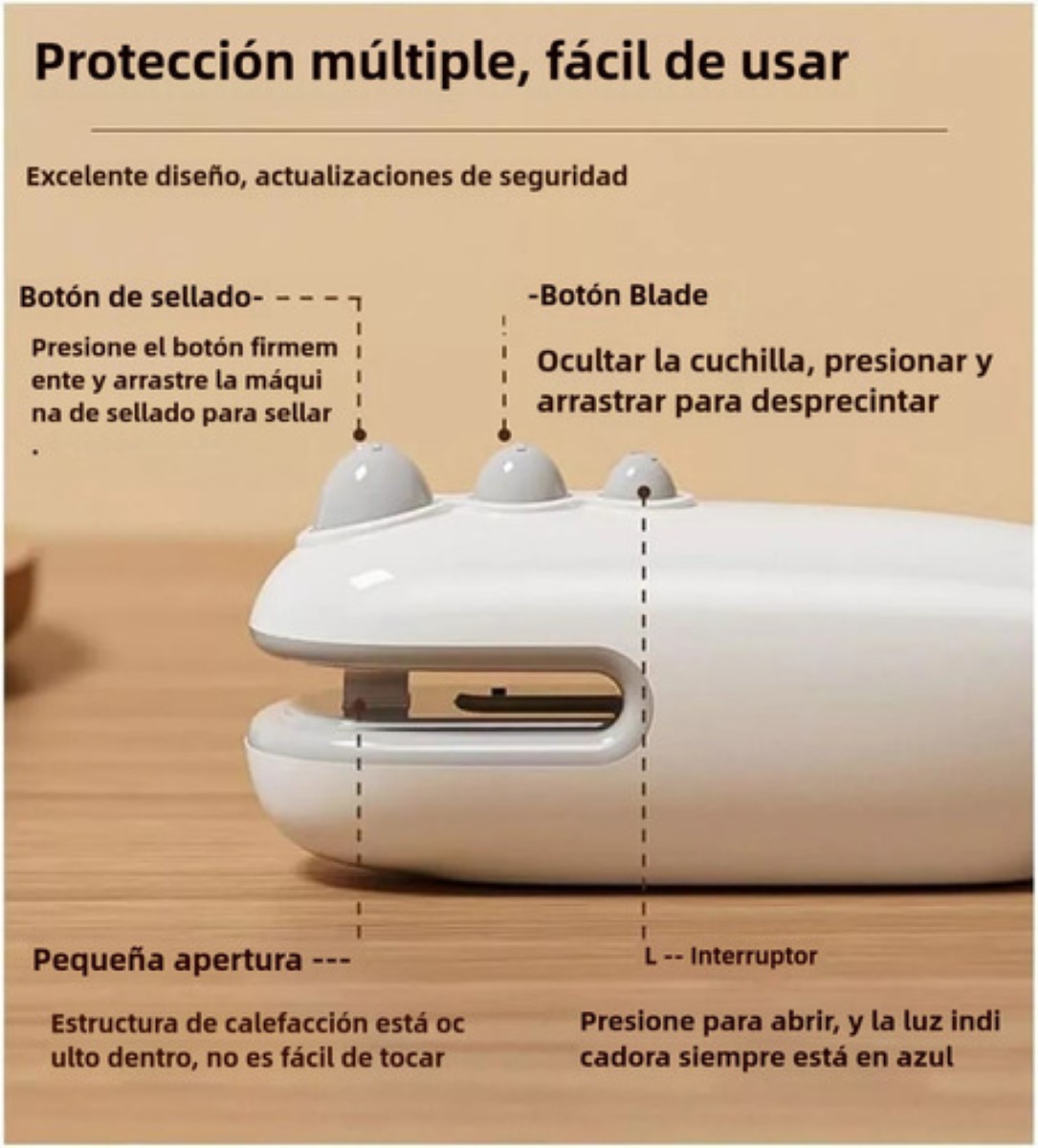 Maquina Para Sellar Sellador De Bolsas Para Snacks/alimentos gris