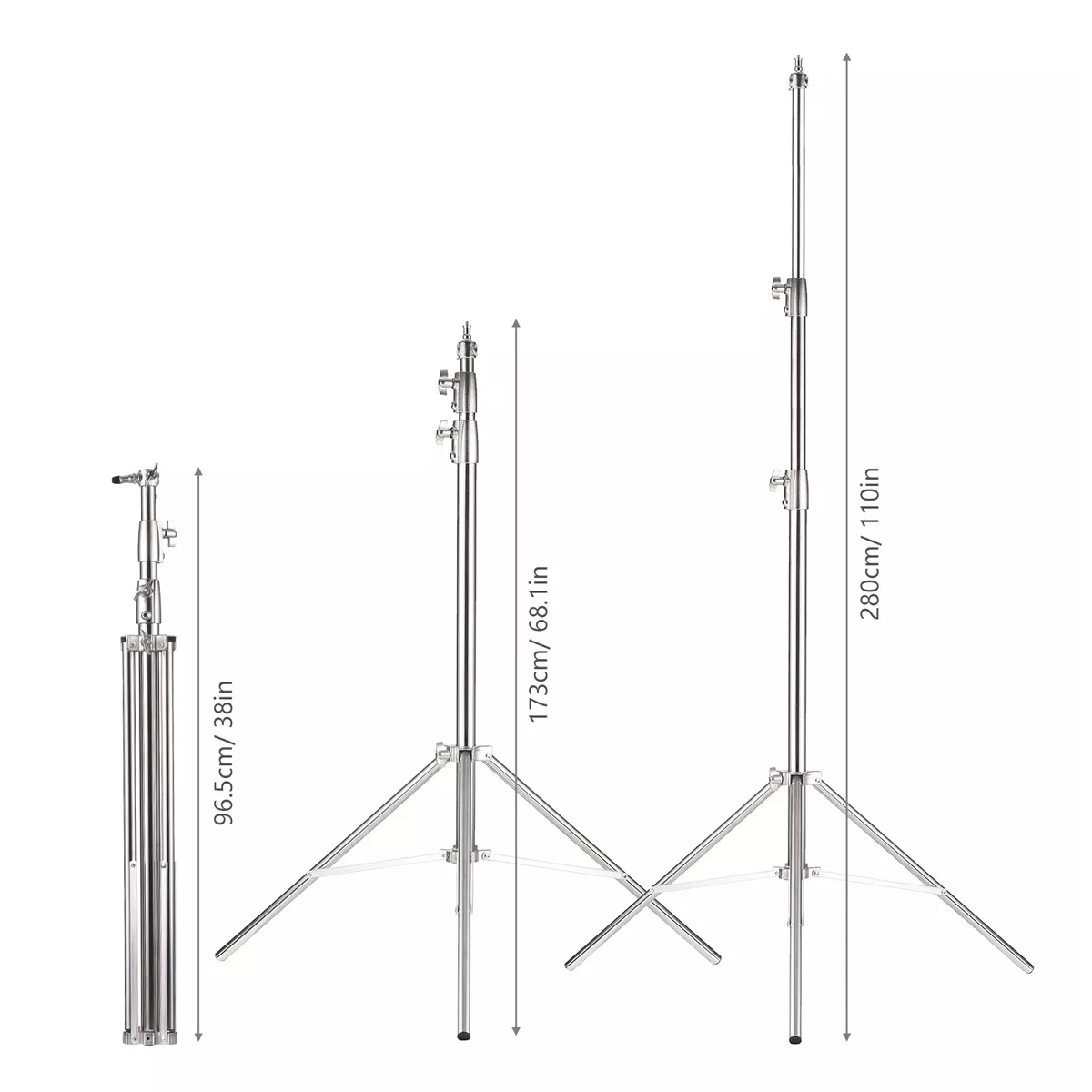 Tripie Para Luces De Estudio 2.8m 1/4&3/8 Tornillo